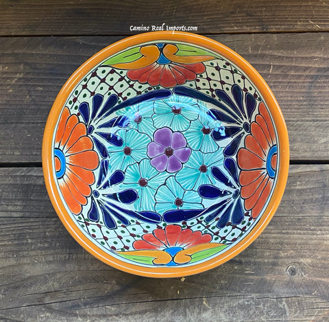 Mexican Talavera Pottery Bowl Plate 7" TPBPZ0017
