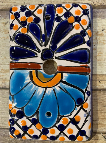 Mexican Talavera Cable Switch Plates TCSP012