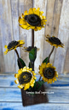 Yard Art Metal 6 Sunflowers Sculpture 20" MSFLWR20001