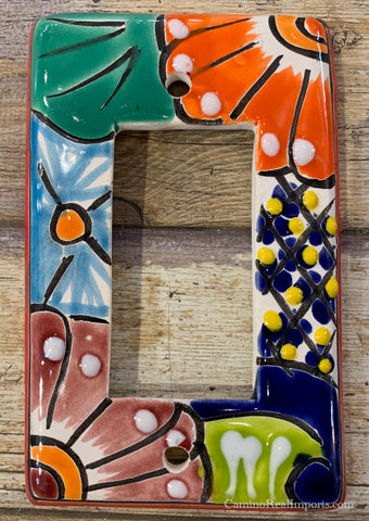 Mexican Talavera Pottery Rocker  Switch Plate TRSP012