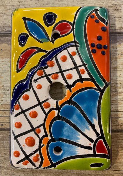 Mexican Talavera Cable Switch Plates TCSP008