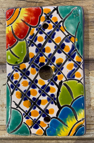 Mexican Talavera Cable Switch Plates TCSP019