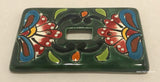 Mexican Talavera Pottery Single Toggle Switch Plate TTSP021