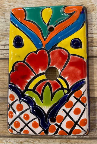 Mexican Talavera Cable Switch Plates TCSP002