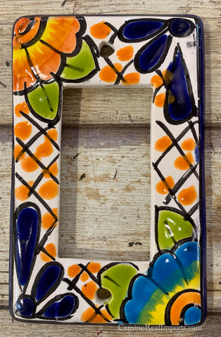 Mexican Talavera Pottery Rocker  Switch Plate TRSP005
