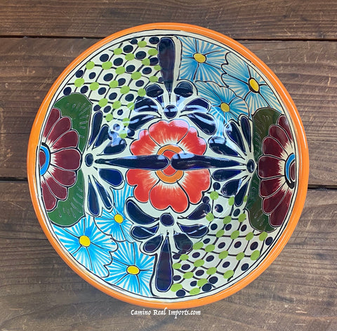 Mexican Talavera Pottery Bowl Plate 7" TPBPZ006