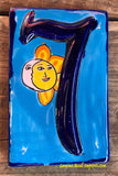 Talavera Tile House Numbers Sun with Moon Design