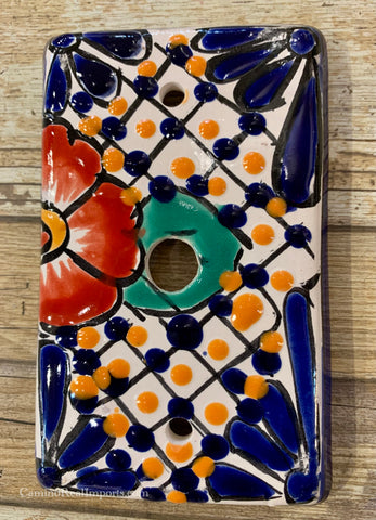 Mexican Talavera Cable Switch Plates TCSP003