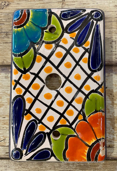Mexican Talavera Cable Switch Plates TCSP022