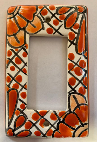 Mexican Talavera Pottery Rocker  Switch Plate TRSP014