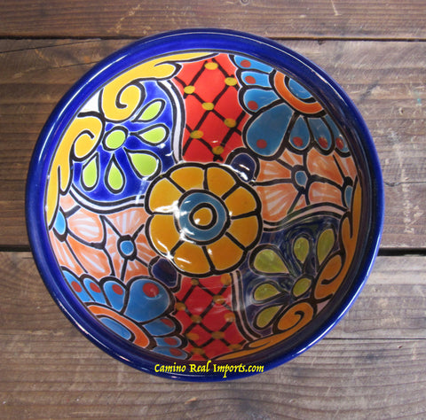Talavera Pottery Soup Bowl Plate 6" TPB2001