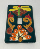 Mexican Talavera Pottery Single Toggle Switch Plate TTSP004