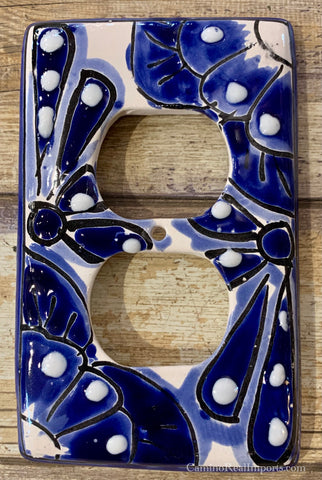 MEXICAN TALAVERA POTTERY OUTLET SWITCH PLATE TDSP001