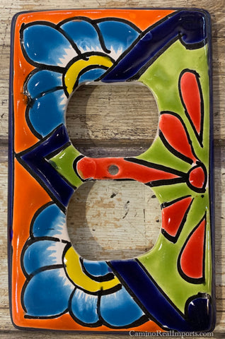 MEXICAN TALAVERA POTTERY OUTLET SWITCH PLATE TDSP002