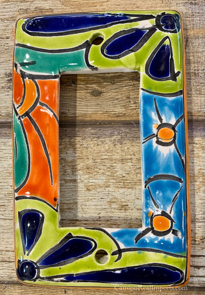 MEXICAN TALAVERA POTTERY ROCKER  SWITCH PLATE TRSP013