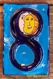 Talavera Tile House Numbers Sun with Moon Design