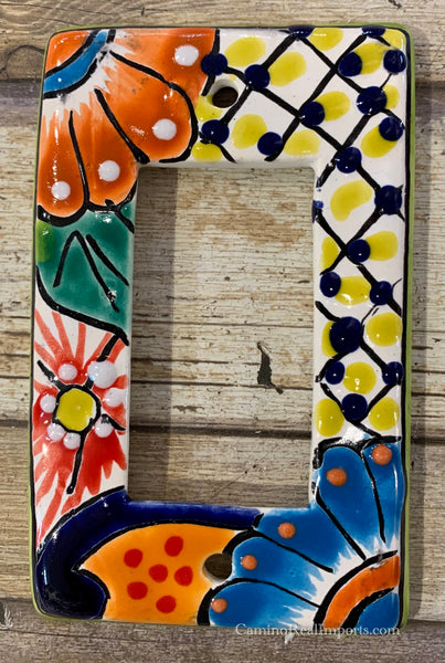 Mexican Talavera Pottery Rocker  Switch Plate TRSP008