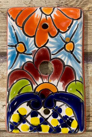 Mexican Talavera Cable Switch Plates TCSP018