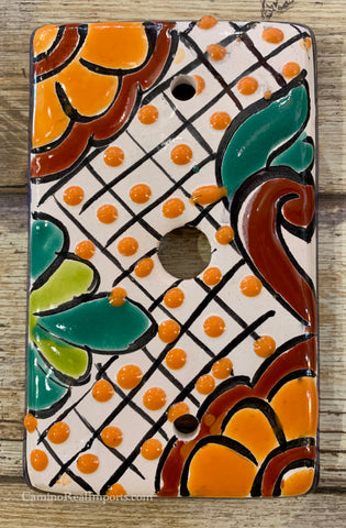 Mexican Talavera Cable Switch Plates TCSP013