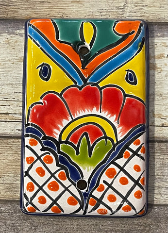 Mexican Talavera Pottery Blank Switch Plate TBSP001