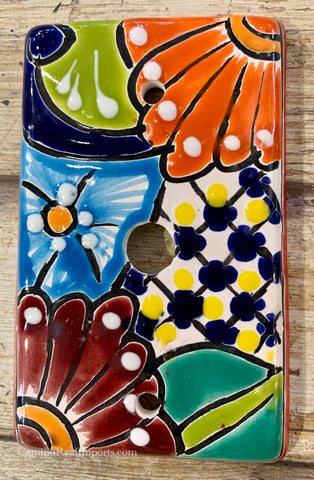 Mexican Talavera Cable Switch Plates TCSP016