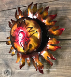 Wall Hanging Metal Sun 9"  MTS90017