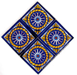 Hand Painted Mexican Tile 4"x4" Caminorealimports.com