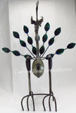 Metal/Rock wind Rocking Peacock Yard Ornament Caminorealimports.com