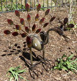 Metal Rock Rocking Peacock Yard Garden Ornament MTPCS005