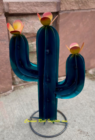 Painted Metal Cactus Yard Decor MCS001