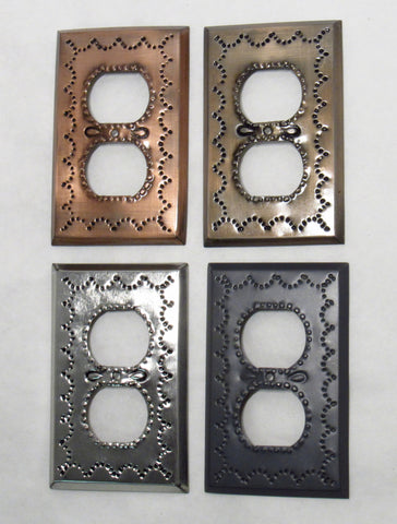 Mexican Tin Duplex Outlet Plate Covers