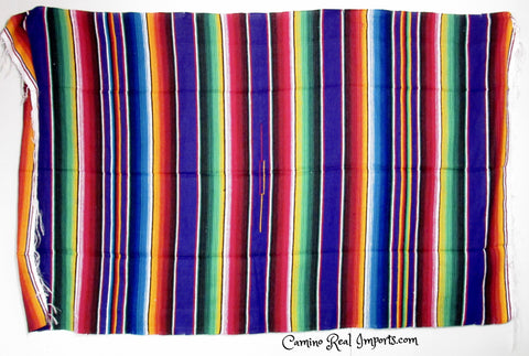 Mexican Sarate Blanket 4' X 6' serape zarape SAR40069