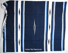 Mexican Blanket XL 4.5' X 6.5'  blue  BL008