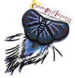 BUTTERFLY BEADED HAIR BARRETTE GHB009