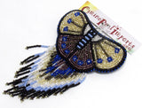 BUTTERFLY BEADED HAIR BARRETTE GHB017