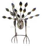 Metal Rock Rocking Peacock Yard Garden Ornament MTPCS006