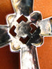 Gaspeite Marcasite Cross Silver Pendant TSC005