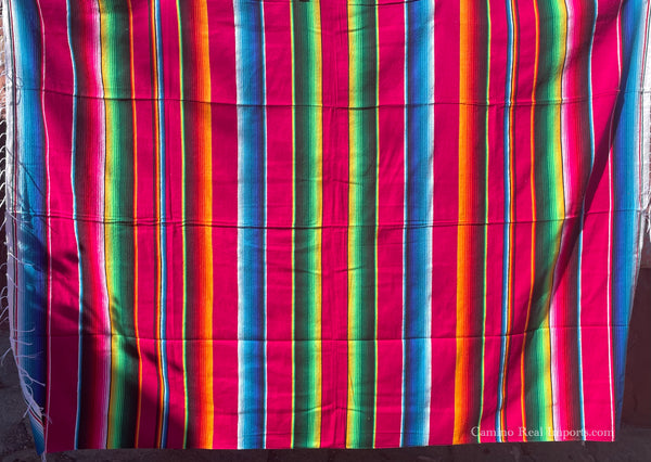 Mexican Sarate Blanket 4' X 6' serape zarape SAR40071