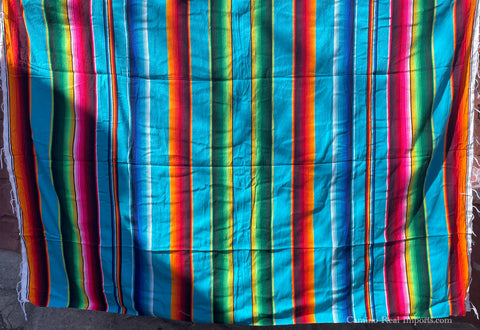 Mexican Sarate Blanket 4' X 6' serape zarape SAR40072