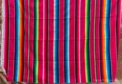 Mexican Sarate Blanket 4' X 6' serape zarape SAR40077