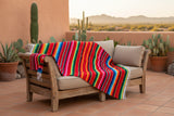 Mexican Sarate Blanket 4' X 6' serape zarape SAR40079