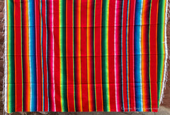 Mexican Sarate Blanket 4' X 6' serape zarape SAR40079