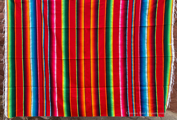 Mexican Sarate Blanket 4' X 6' serape zarape SAR40078