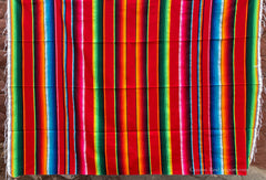Mexican Sarate Blanket 4' X 6' serape zarape SAR40078