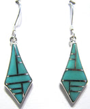 Sterling Silver Turquoise Inlay Earrings TSC020