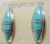 Turquoise Earrings Sterling Silver TSC017