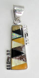 Sterling Silver Multi Stones Pendant TSC062