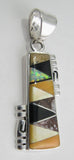 Sterling Silver Multi Stones Pendant TSC062