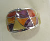 Multi Stone Ring Sterling Silver   size 6.5 TSC036