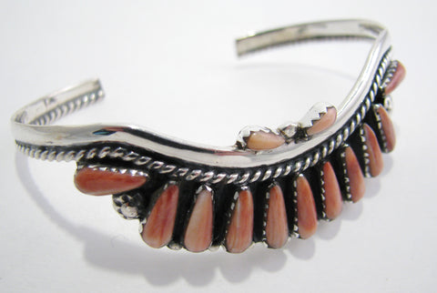 Spiny Oyster Shell Sterling Silver Bracelet TSC057